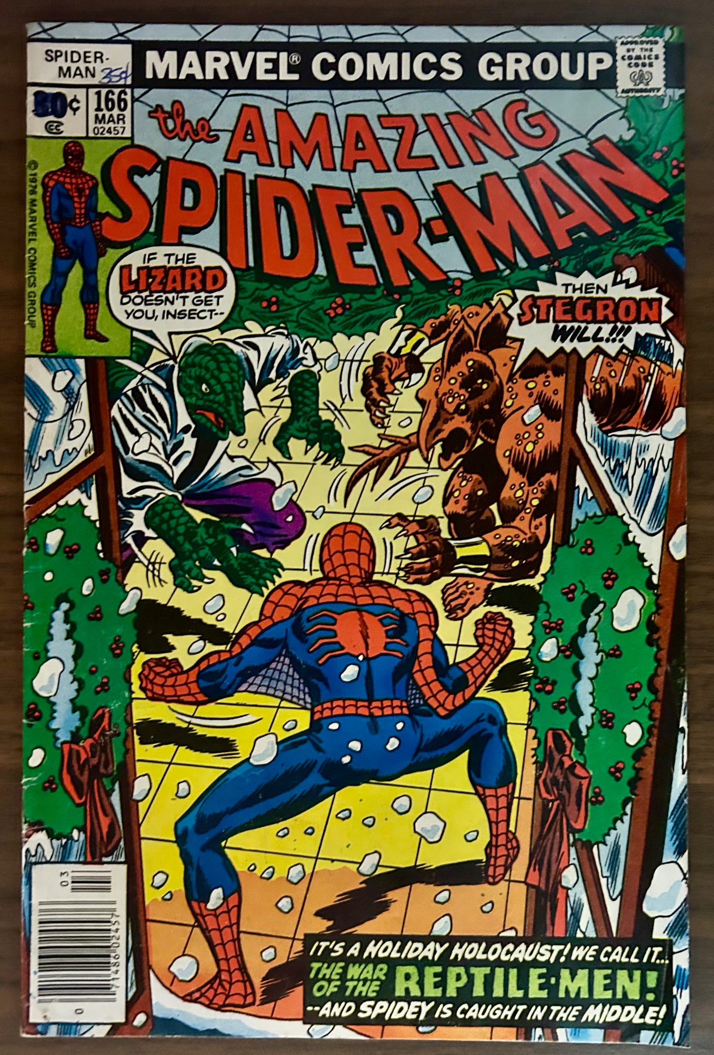 THE AMAZING SPIDER-MAN #166 [MARVEL COMICS] NEWSSTAND 1977