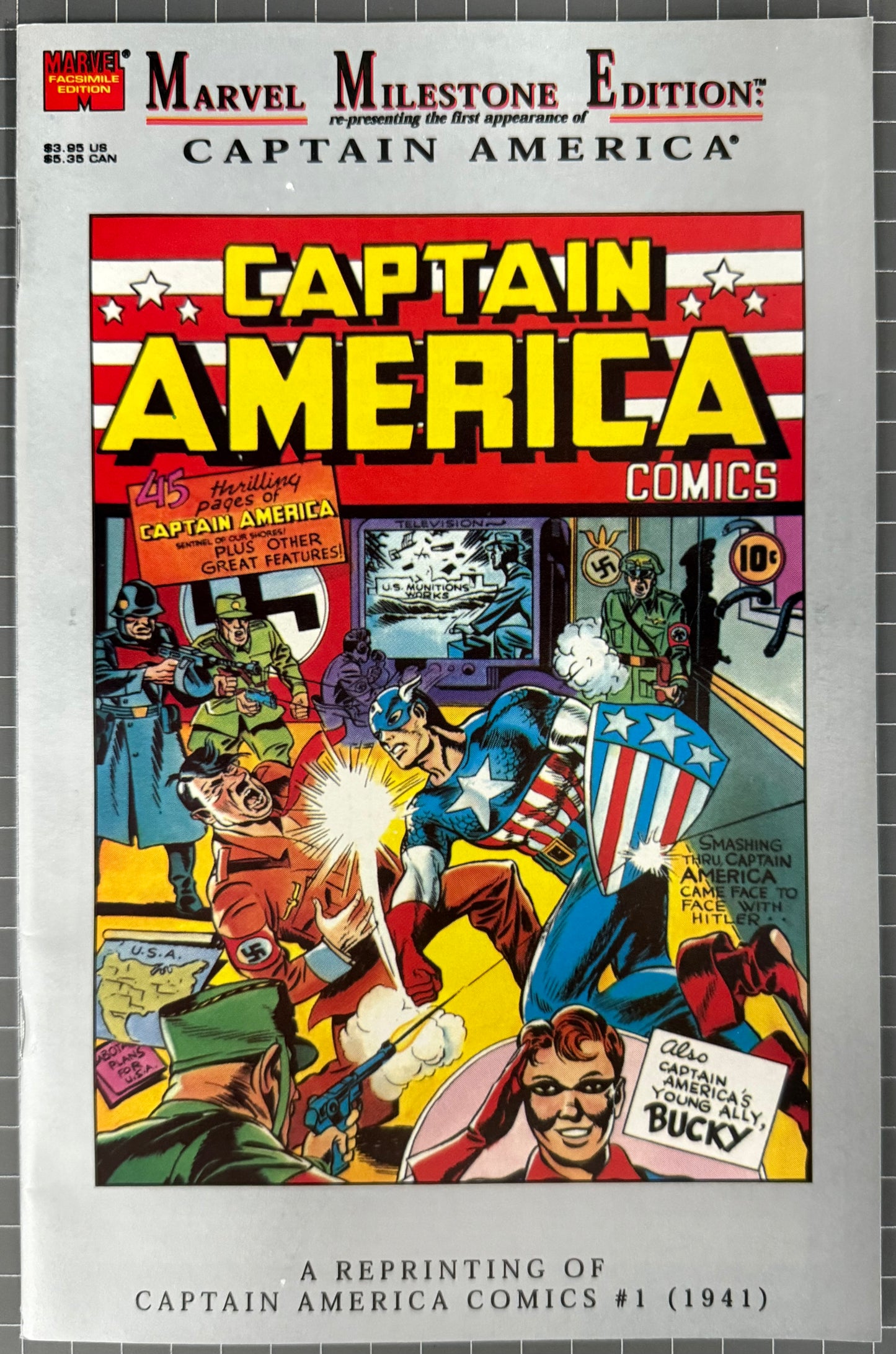 🔑 MARVEL MILESTONE EDITION: CAPTAIN AMERICA COMICS #1 *JACK KIRBY* 1995