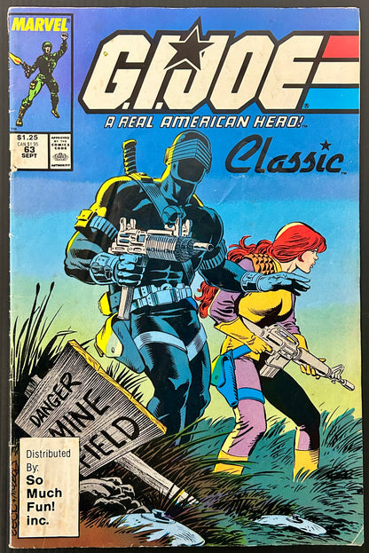 🔑 G.I. JOE A REAL AMERICAN HERO CLASSIC #63 *SCARCE* COMIC 3RD PRINT SNAKE EYES