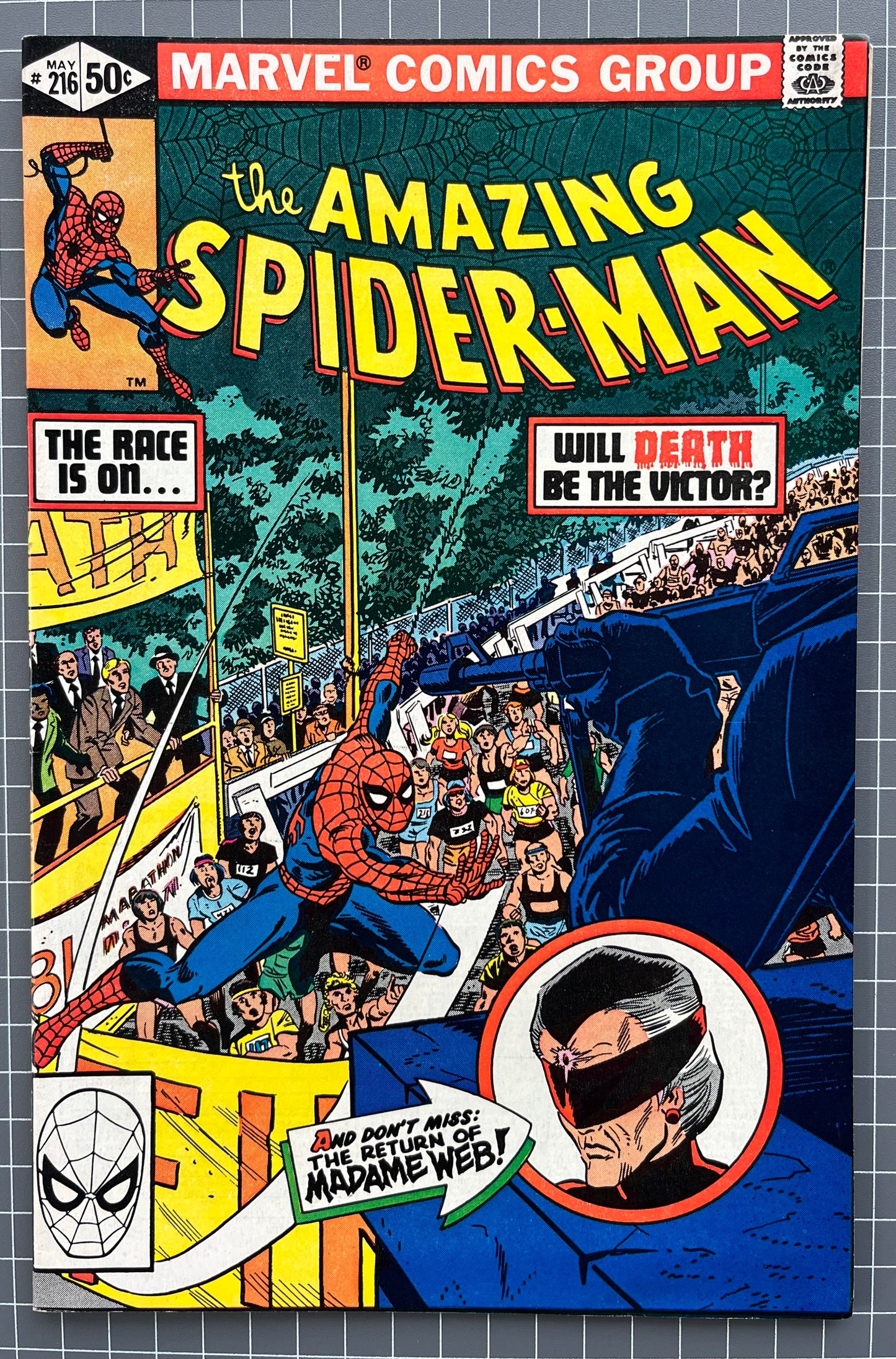🔑 THE AMAZING SPIDER-MAN #216 [MARVEL COMICS] *2ND APP. MADAME WEB* 1981 VF+