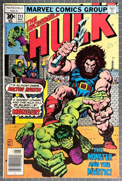 THE INCREDIBLE HULK #211 [MARVEL COMICS] NEWSSTAND 1977 FN/VF