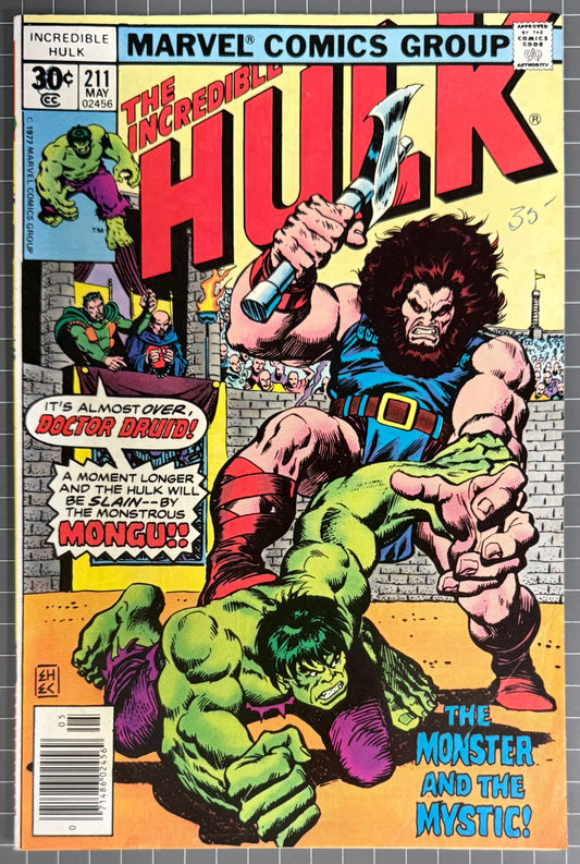 THE INCREDIBLE HULK #211 [MARVEL COMICS] NEWSSTAND 1977 FN/VF