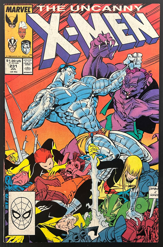 UNCANNY X-MEN #231 [MARVEL COMICS] DIRECT 1988 FN/VF