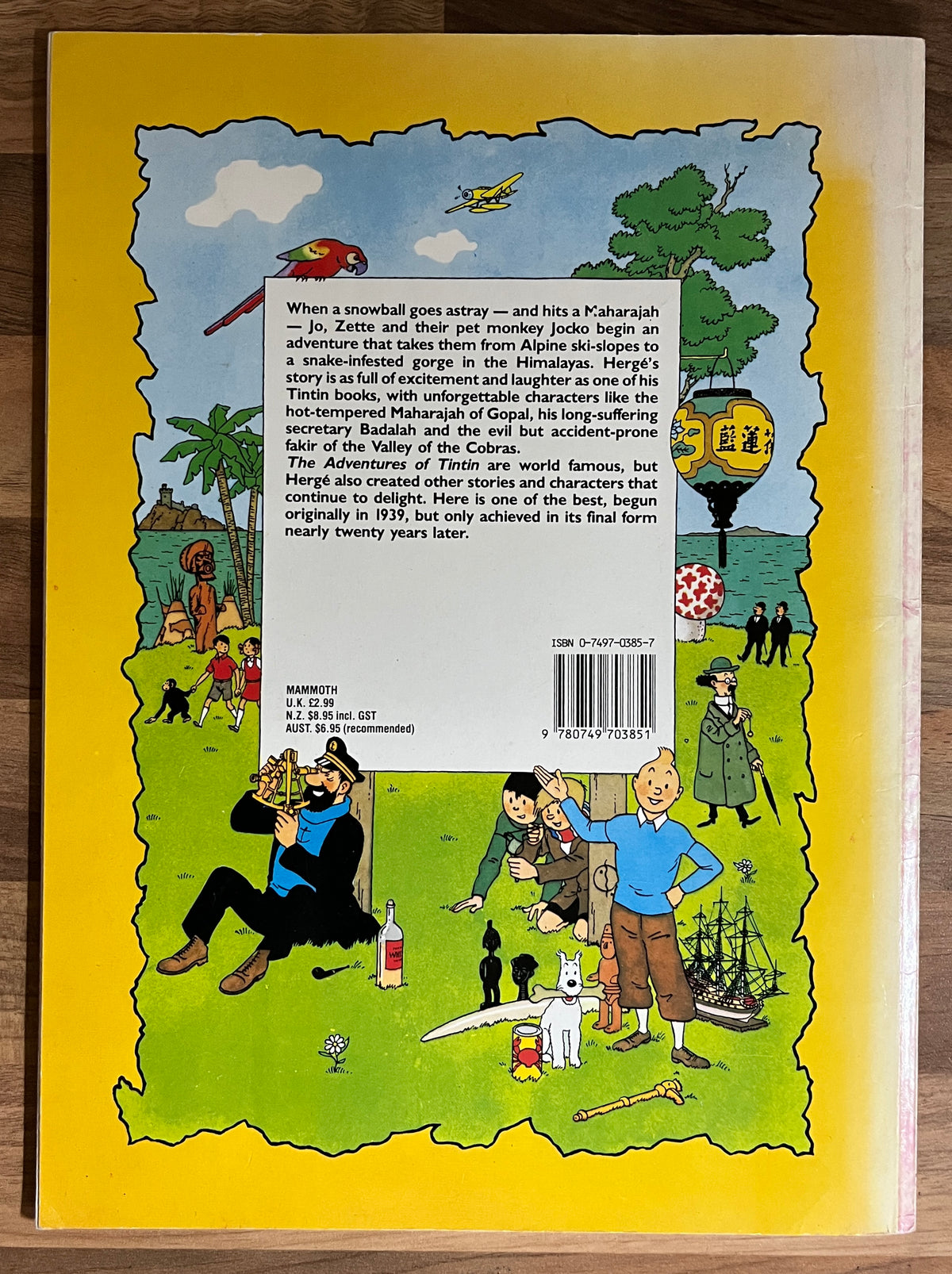 The Adventures of Jo, Zette and Jocko: The Valley of the Cobras by Herge, Mammoth, 1989