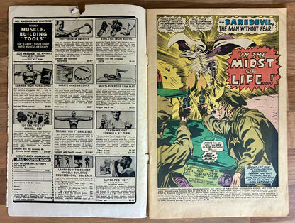 🔑 DAREDEVIL #57 [MARVEL COMICS] DIRECT *IDENTITY REVEAL* 1969 GD