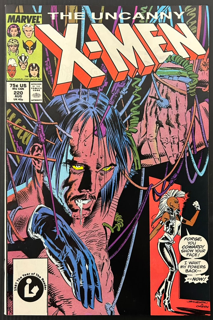 UNCANNY X-MEN #220 [MARVEL COMICS] DIRECT 1987 NM