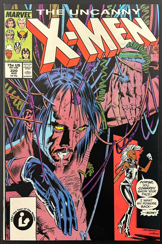 UNCANNY X-MEN #220 [MARVEL COMICS] DIRECT 1987 NM