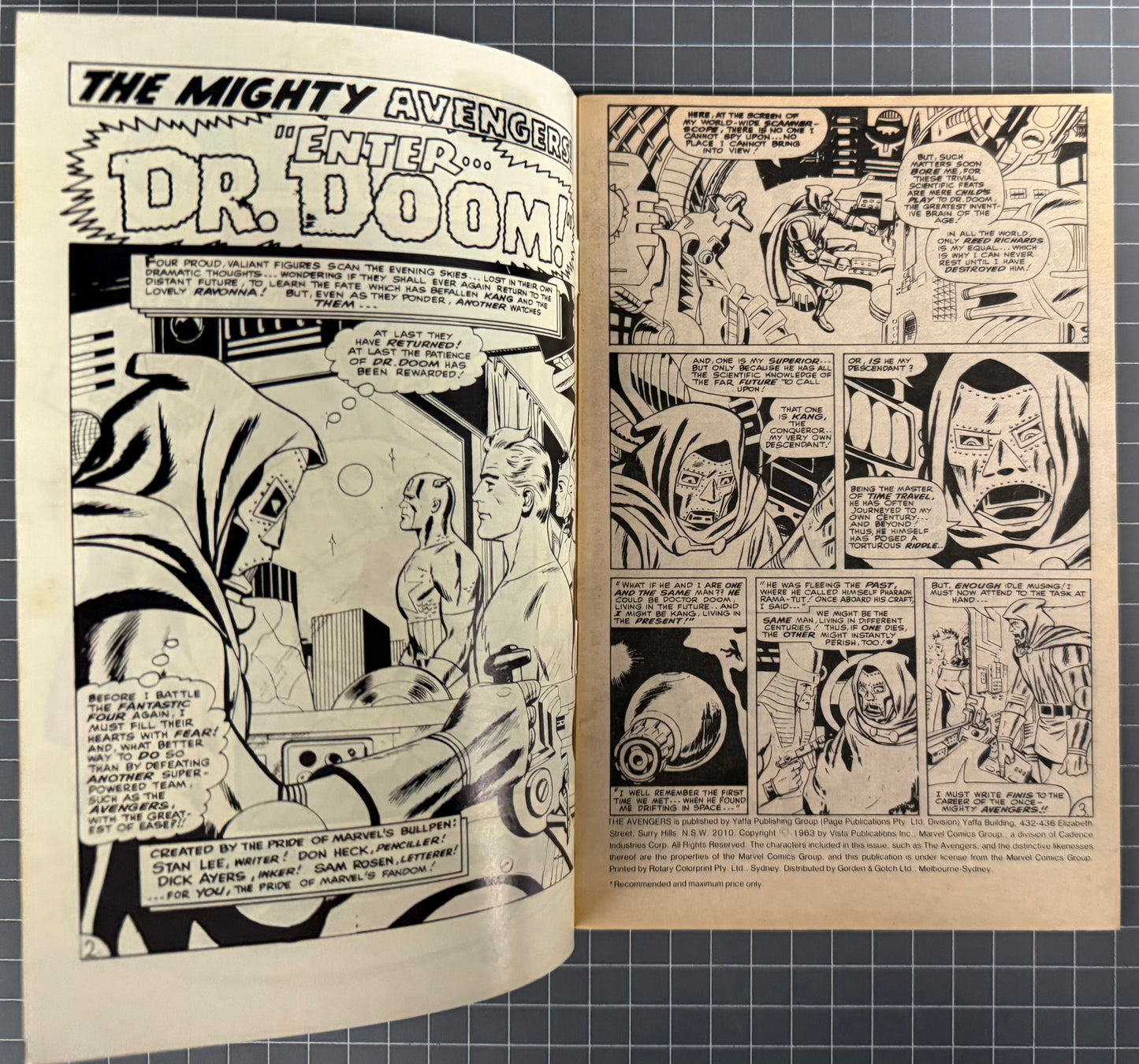 🔑 THE AVENGERS #9 [YAFFA PUBLISHING] AUSTRALIAN MARVEL DIGEST COMIC 1982
