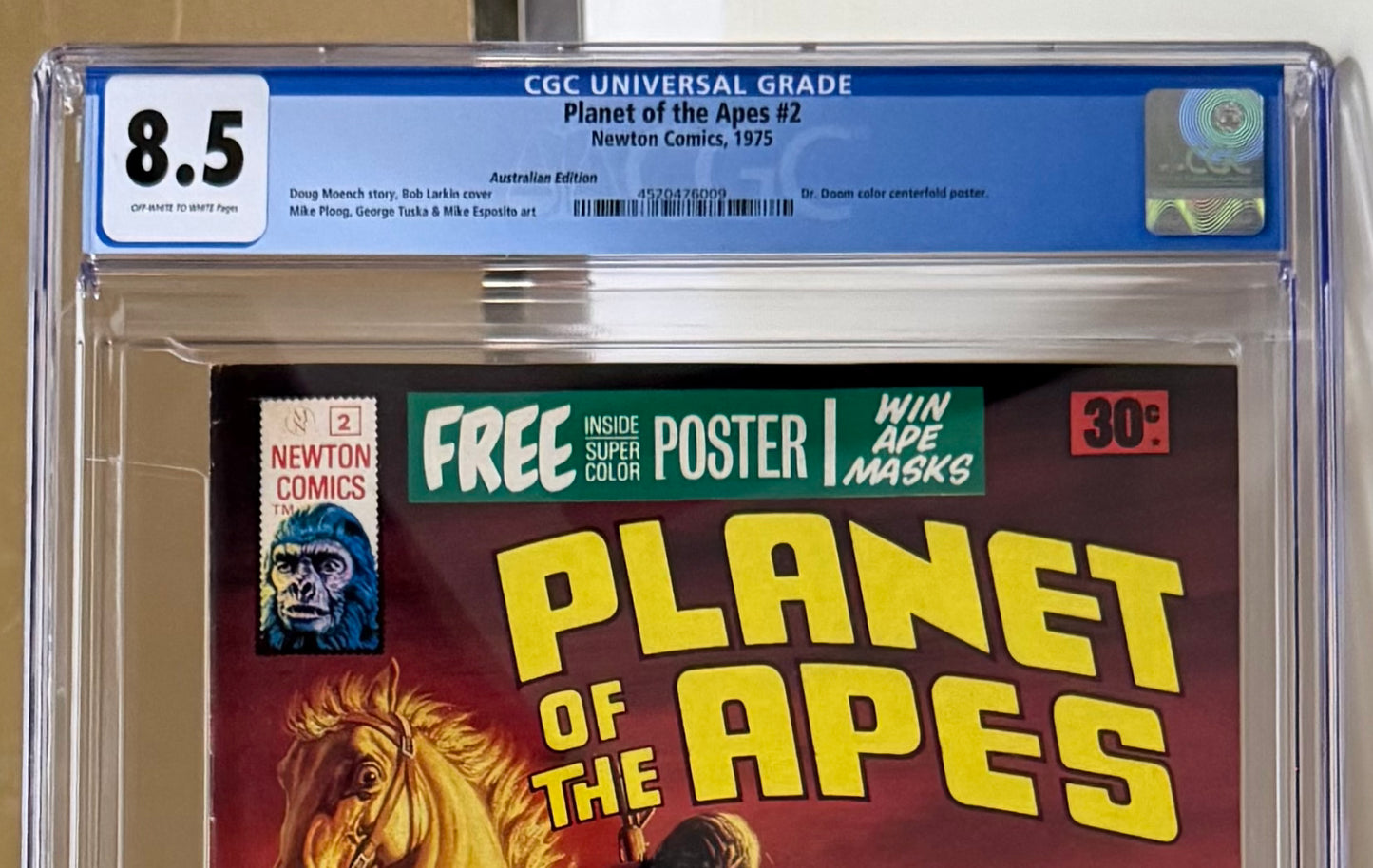 PLANET OF THE APES #2 CGC 8.5 + POSTER [NEWTON COMICS] AUSTRALIAN MARVEL 1975
