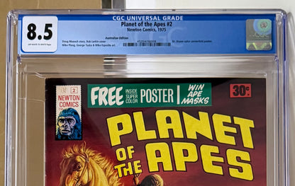 PLANET OF THE APES #2 CGC 8.5 + POSTER [NEWTON COMICS] AUSTRALIAN MARVEL 1975