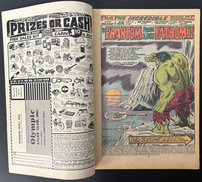 🔑 THE INCREDIBLE HULK #164 [MARVEL COMICS] *1ST APP CAPTAIN OMEN* 1973 FN/VF