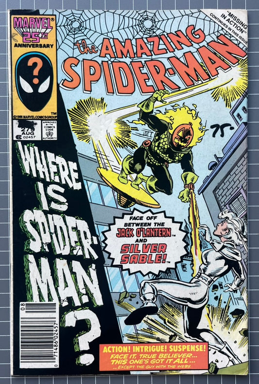 🔑 THE AMAZING SPIDER-MAN #279 [MARVEL COMICS] *3RD APP. SILVER SABLE* 1986 VG/FN
