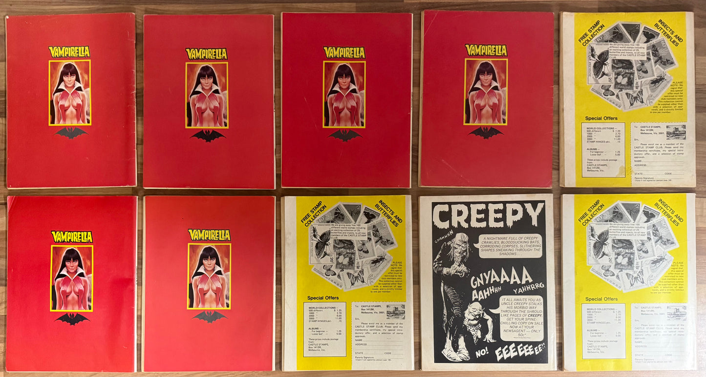 VAMPIRELLA COMPLETE SET #1-54 [MURRAY] AUSTRALIAN HORROR COMIC MAGAZINE 1974-78