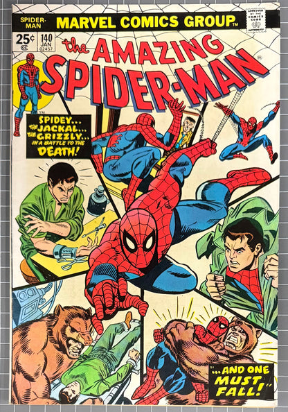 🔑 AMAZING SPIDER-MAN #140 [MARVEL COMICS] *1ST APP. GLORIA GRANT* 1975 FN/VF