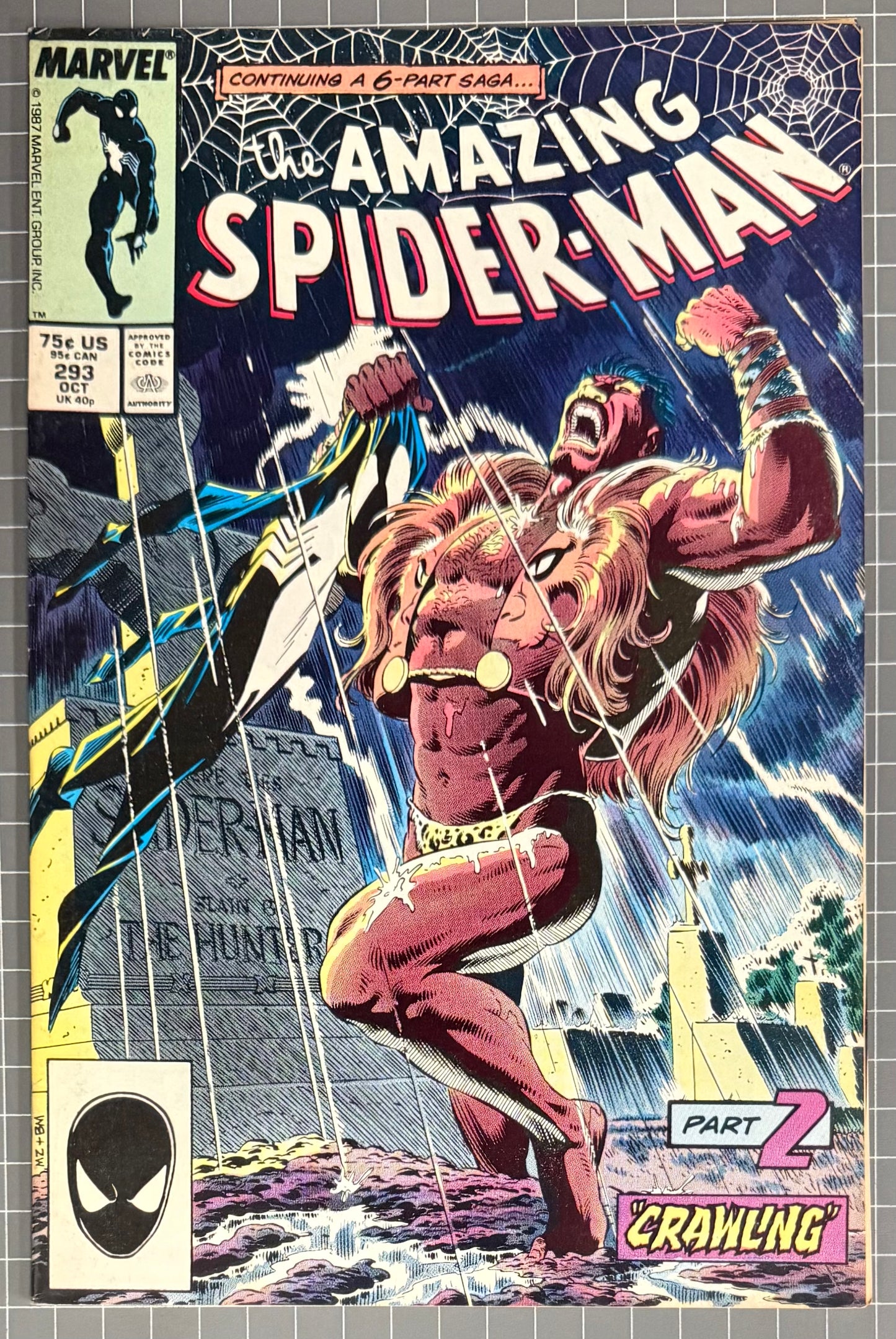 🔑 THE AMAZING SPIDER-MAN #293 [MARVEL COMICS] *KRAVEN'S LAST HUNT* 1987 FN/VF