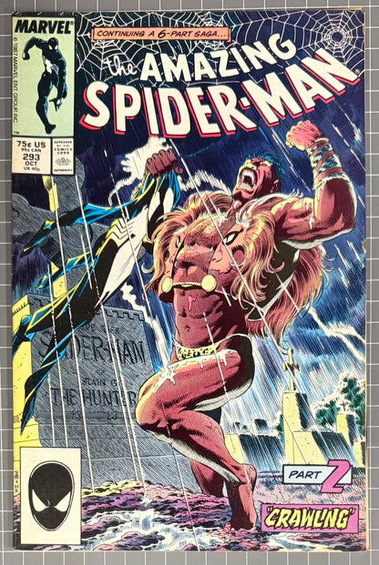 🔑 THE AMAZING SPIDER-MAN #293 [MARVEL COMICS] *KRAVEN'S LAST HUNT* 1987 FN/VF