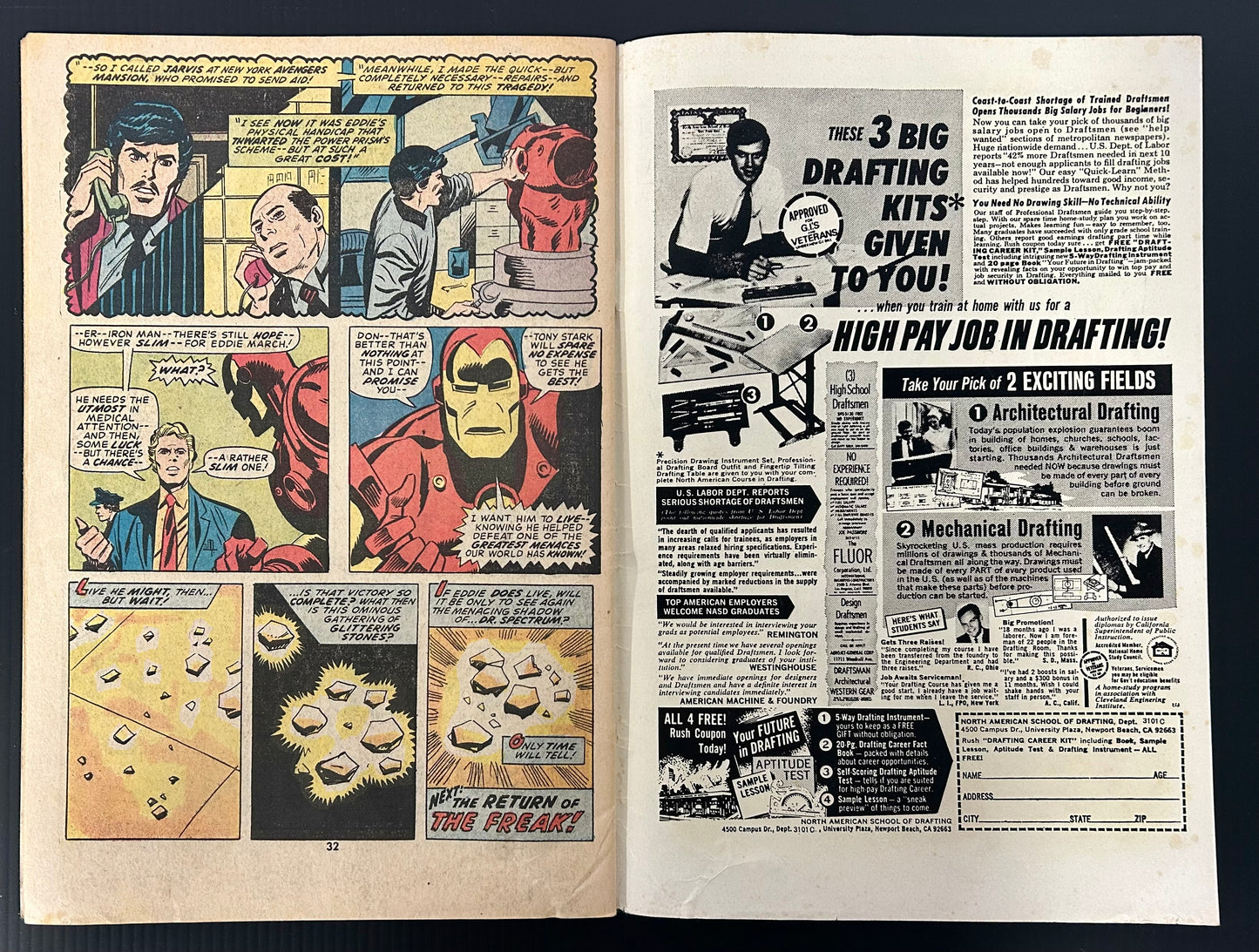 IRON MAN #66 [MARVEL COMICS] DIRECT 1974 VG-