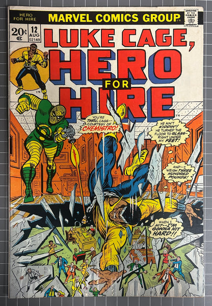 HERO FOR HIRE #12 [MARVEL COMICS] *LUKE CAGE* DIRECT 1973
