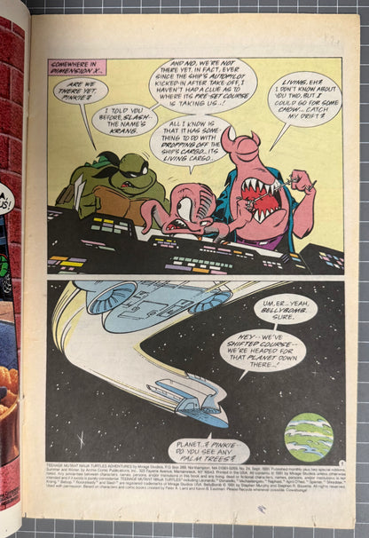 TEENAGE MUTANT NINJA TURTLES ADVENTURES #24 [ARCHIE] NEWSSTAND COMIC 1991 FN-