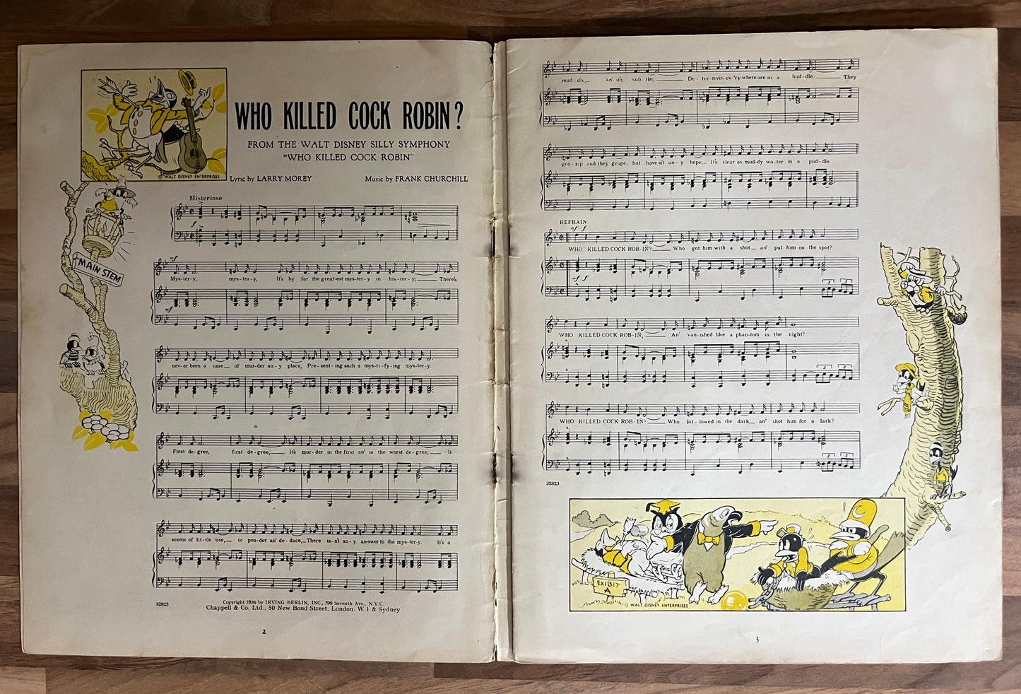 Folio of Songs Vol. II Walt Disney's Famous Pictures Mickey Mouse Silly Symphony