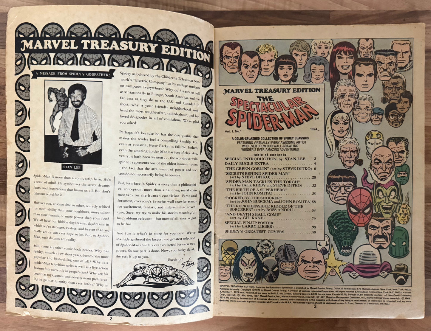 🔑 MARVEL TREASURY EDITION #1: SPECTACULAR SPIDER-MAN COMIC 1974 GD/VG