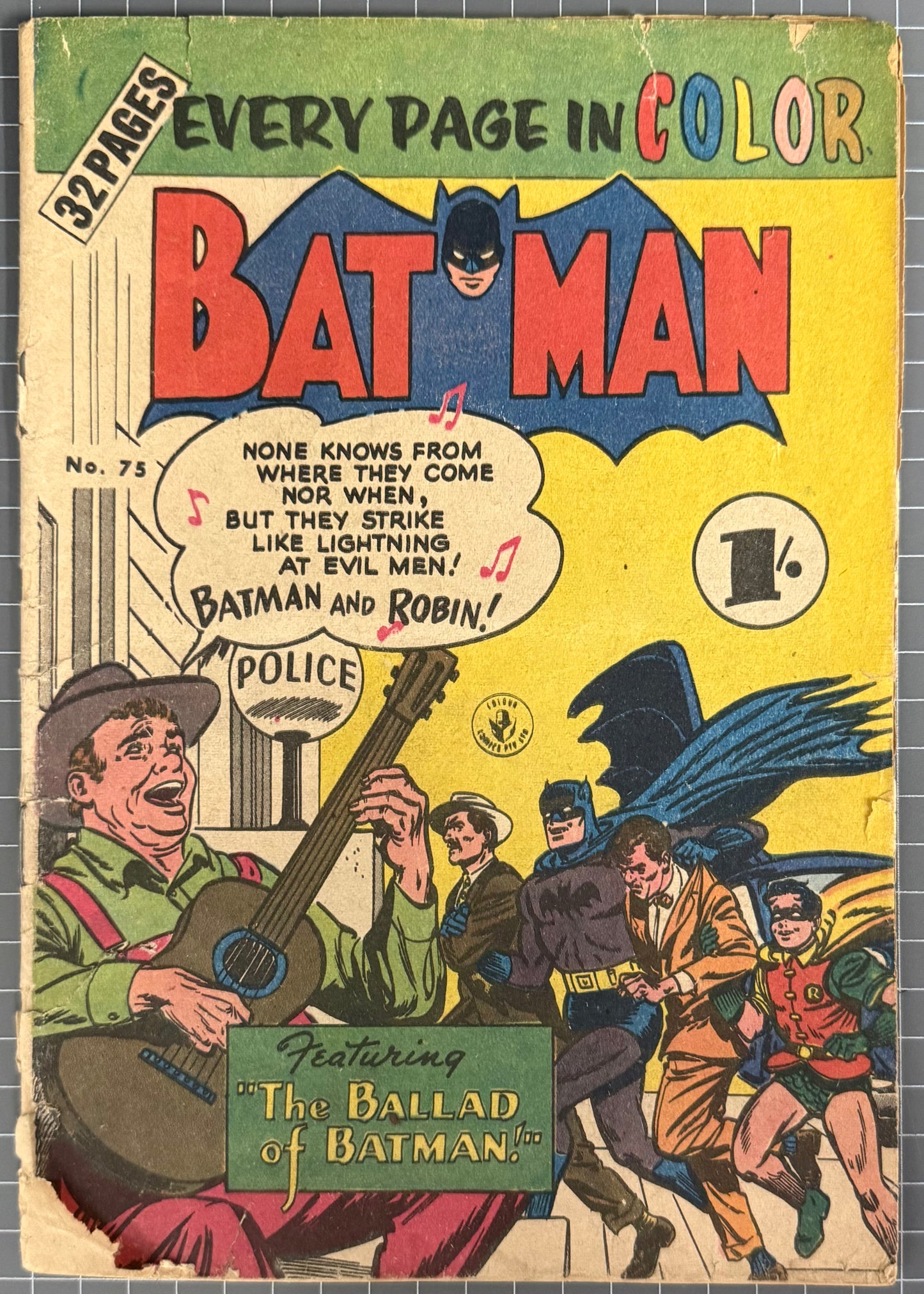 BATMAN #75 [COLOUR COMICS] AUSTRALIAN PRE-DECIMAL *SCARCE* 1956