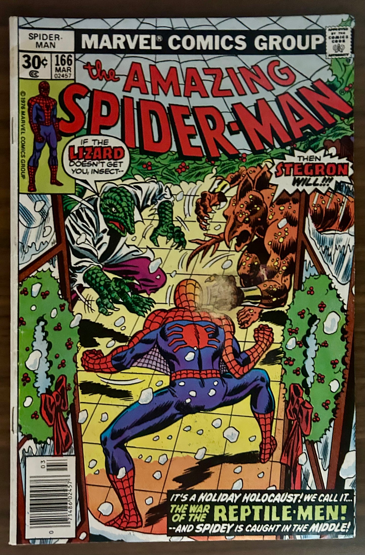 THE AMAZING SPIDER-MAN #166 [MARVEL COMICS] NEWSSTAND 1977