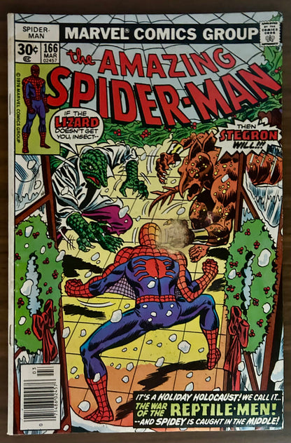 THE AMAZING SPIDER-MAN #166 [MARVEL COMICS] NEWSSTAND 1977