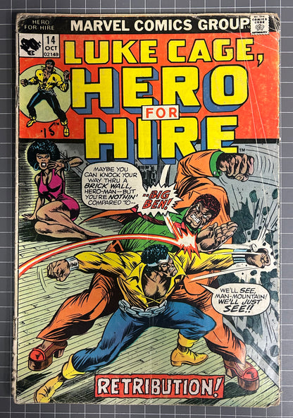 HERO FOR HIRE #14 [MARVEL COMICS] *LUKE CAGE* DIRECT 1973