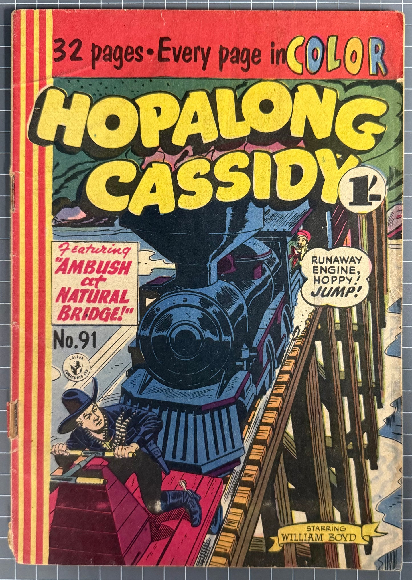 HOPALONG CASSIDY #91 [COLOUR COMICS] AUSTRALIAN PRE-DECIMAL *SCARCE* 1957