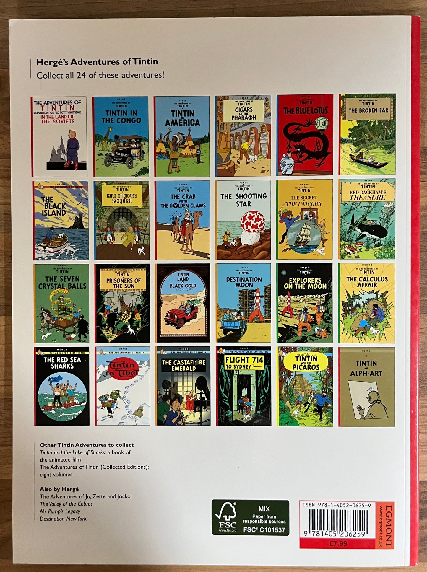 ADVENTURES OF TINTIN: PRISONERS OF THE SUN - HERGE, EGMONT PUBS