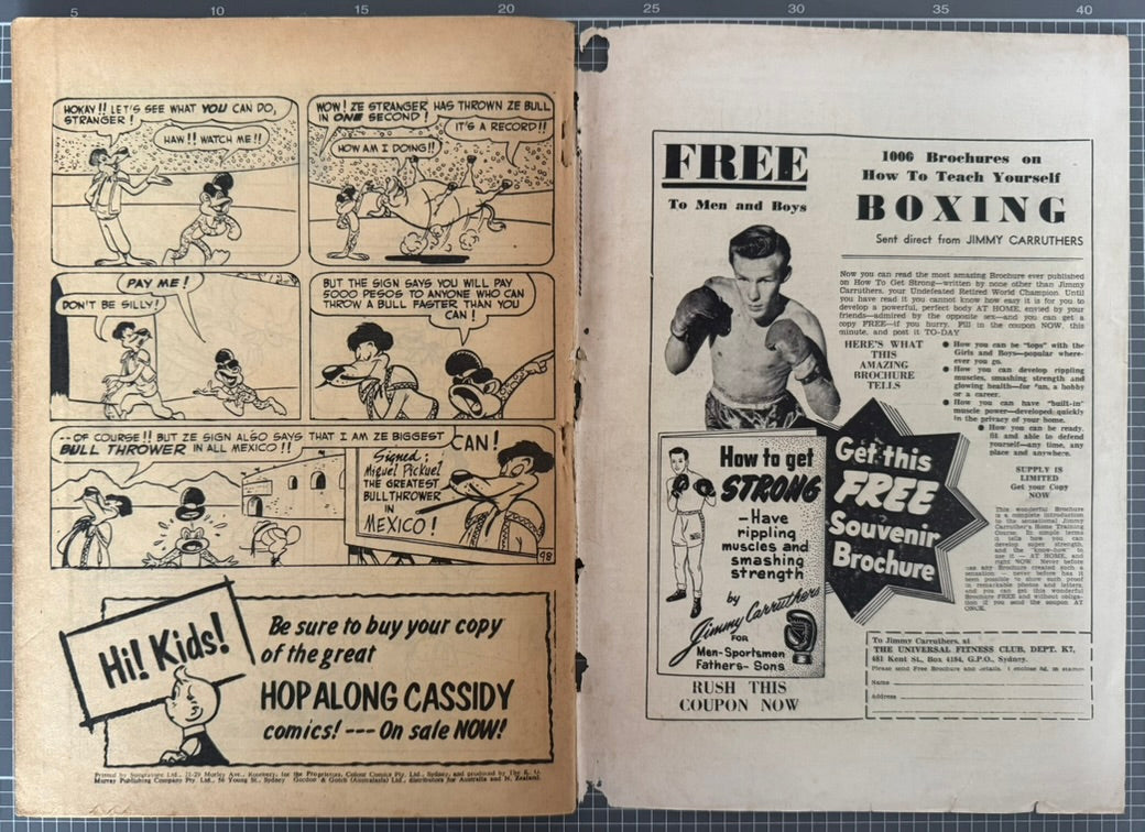 🔑 HUNDRED COMIC MONTHLY #6 [COLOUR COMICS] AUSTRALIAN DC 1957