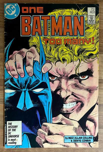BATMAN #403 [DC COMICS] DIRECT 1987 VG