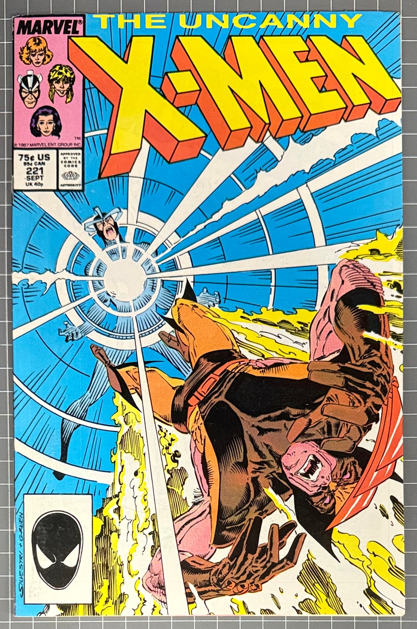🔑 THE UNCANNY X-MEN #221 [MARVEL] DIRECT COMIC ***1ST MR SINISTER*** 1987 VF+