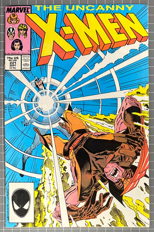 🔑 THE UNCANNY X-MEN #221 [MARVEL] DIRECT COMIC ***1ST MR SINISTER*** 1987 VF+