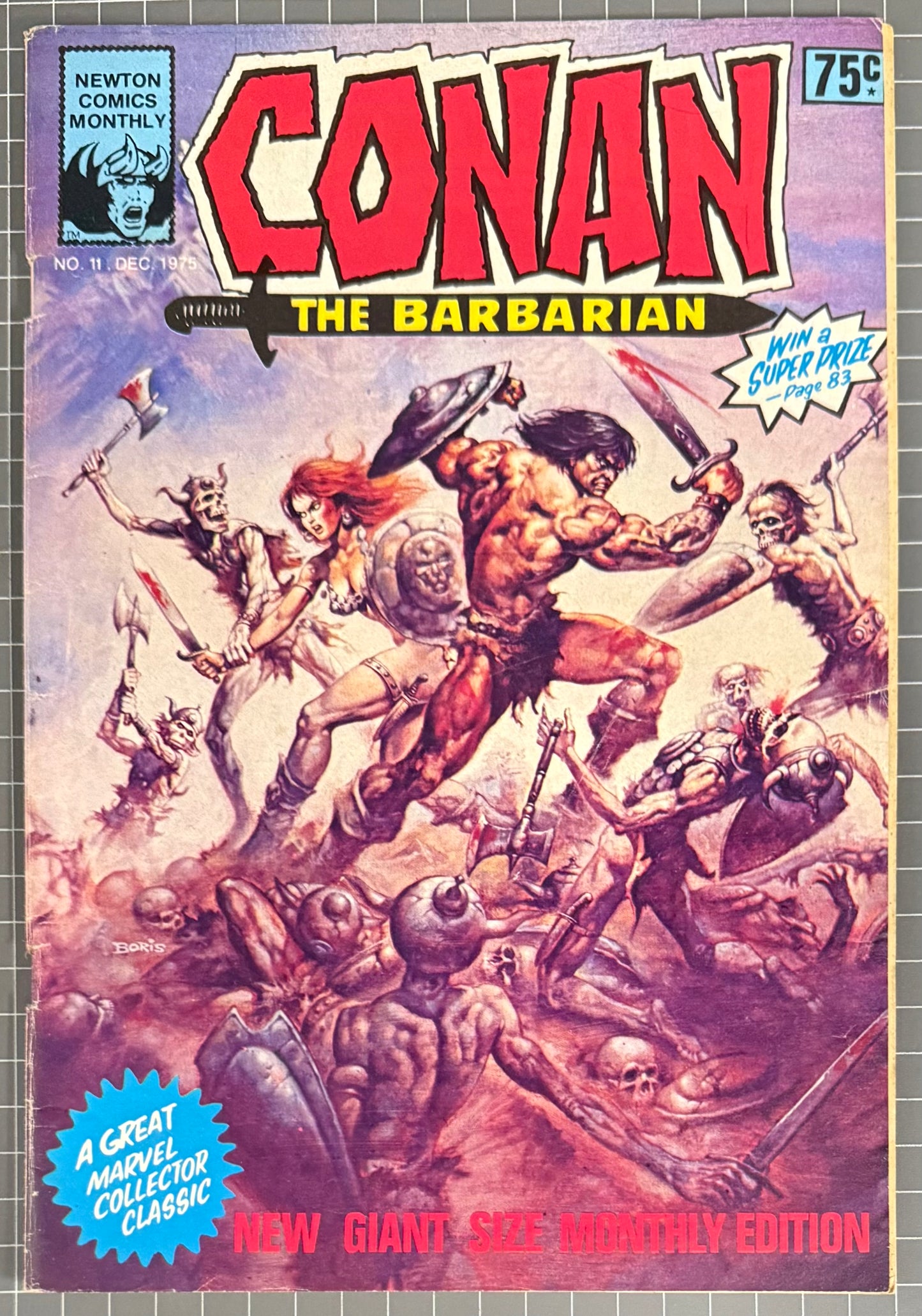 🔑 CONAN THE BARBARIAN #11 + POSTER [NEWTON COMICS] AUSTRALIAN *RED SONJA* 1975