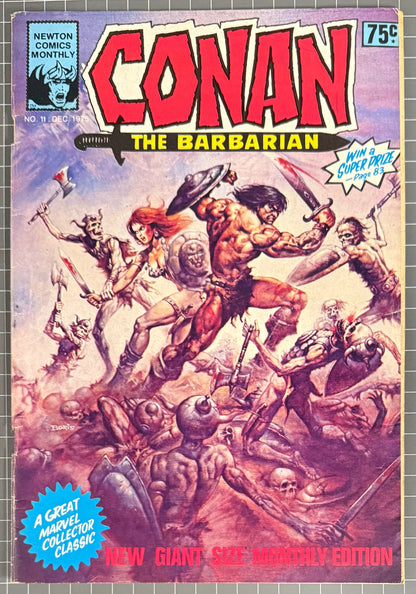 🔑 CONAN THE BARBARIAN #11 + POSTER [NEWTON COMICS] AUSTRALIAN *RED SONJA* 1975