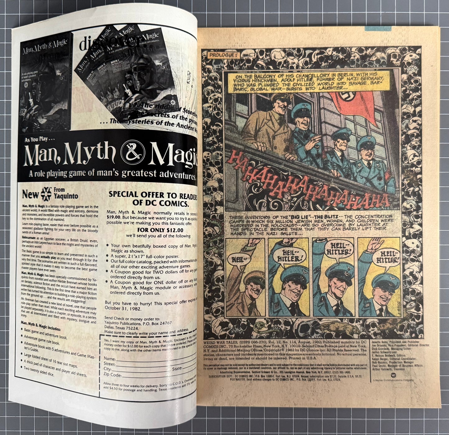 WEIRD WAR TALES: STARRING THE CREATURE COMMANDOS! #114 [DC] HITLER COVER 1982