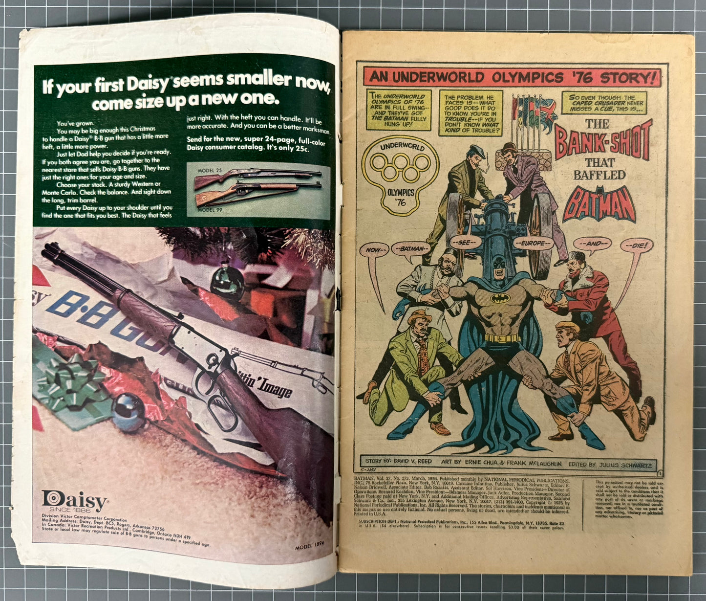 BATMAN #273 [DC COMICS] *UNDERWORLD OLYMPICS '76* 1976 GD+