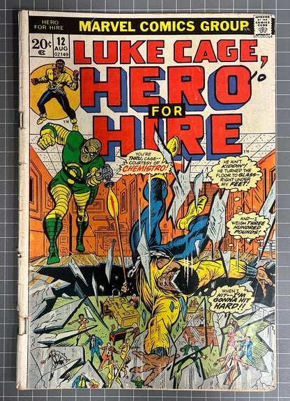 HERO FOR HIRE #12 [MARVEL COMICS] *LUKE CAGE* DIRECT 1973