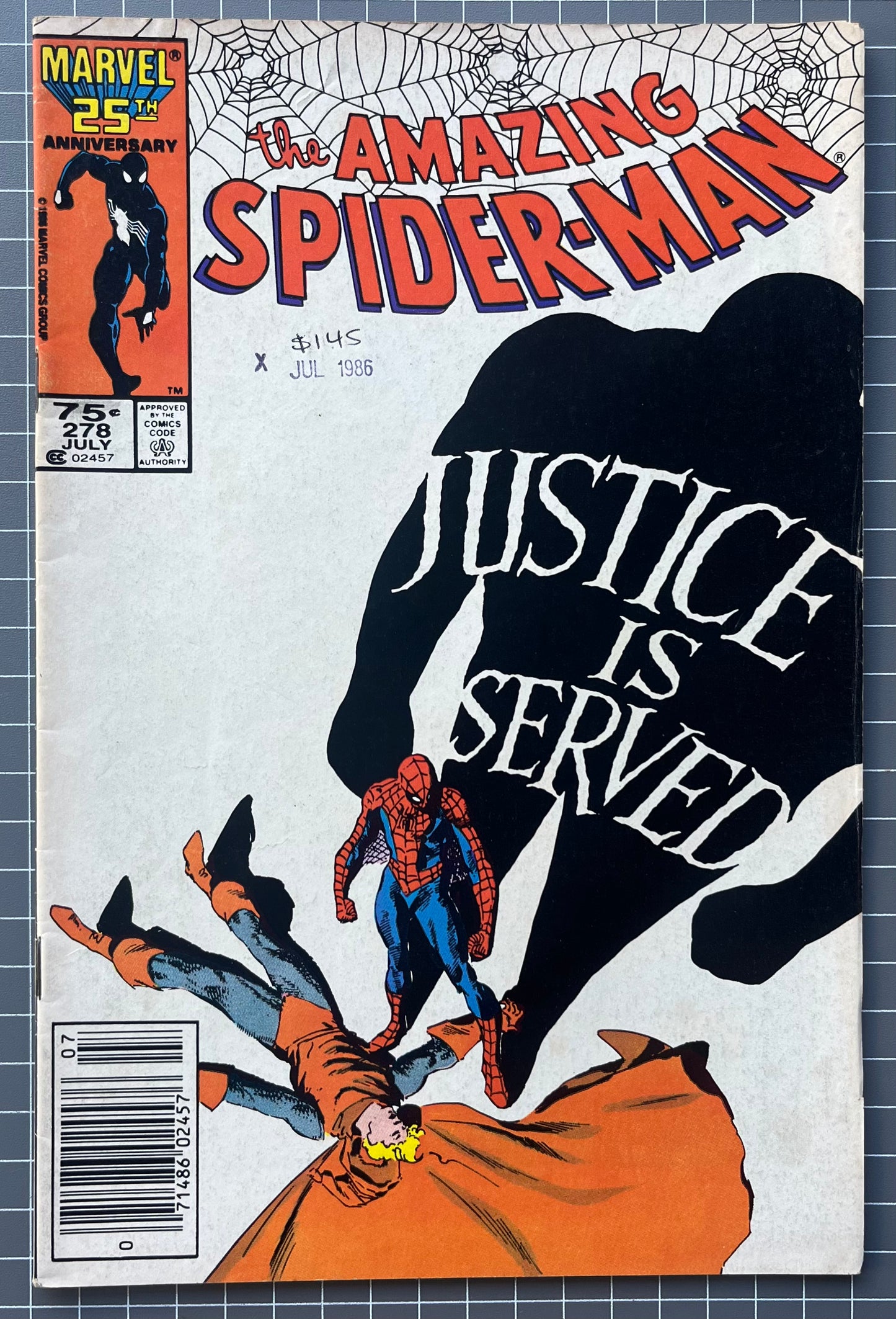 🔑 THE AMAZING SPIDER-MAN #278 [MARVEL COMICS] NEWSSTAND 1986 FN