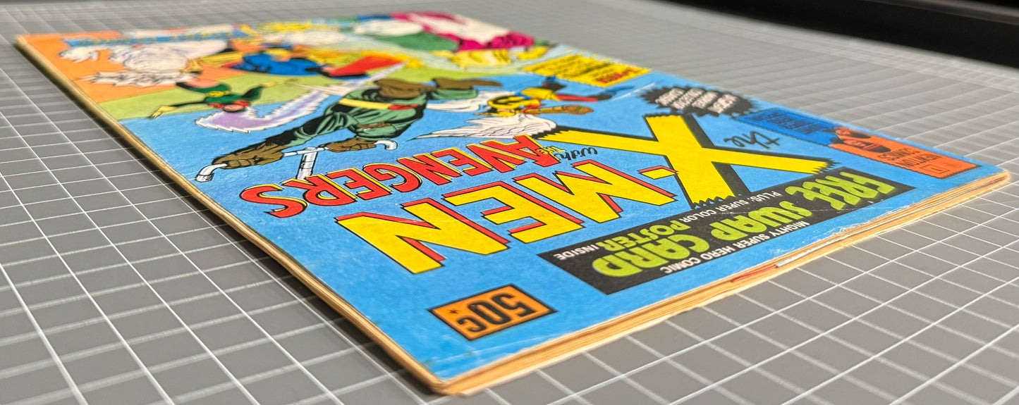 🔑 X-MEN #1 + POSTER + SWAP CARD [NEWTON COMICS] AUSTRALIAN MARVEL 1975