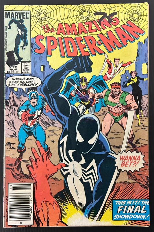 THE AMAZING SPIDER-MAN #270 [MARVEL COMICS] NEWSSTAND 1985 VG-