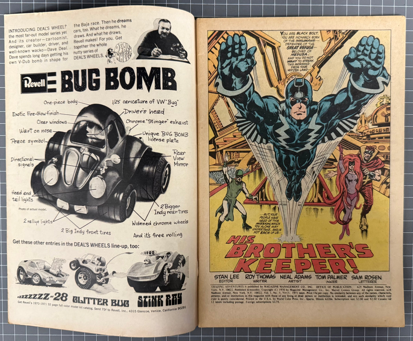 AMAZING ADVENTURES #5 [MARVEL COMICS] *INHUMANS & BLACK WIDOW* 1971 VG/FN