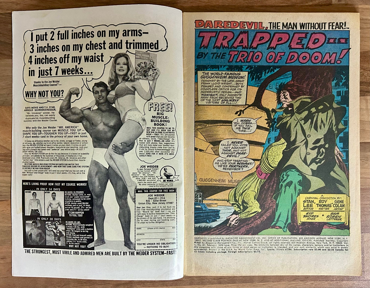 DAREDEVIL #61 [MARVEL COMICS] DIRECT 1970 FN