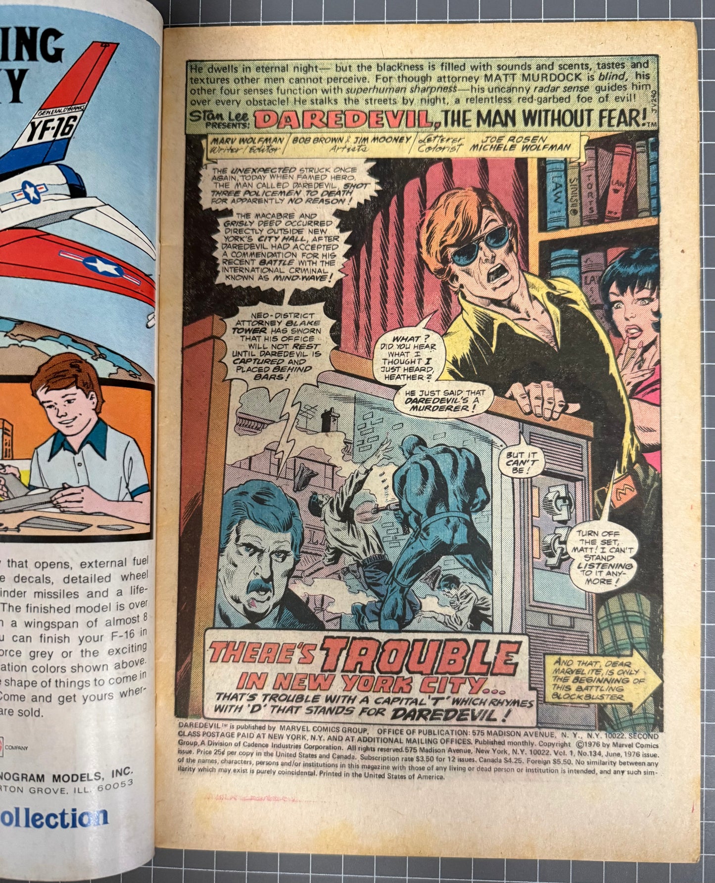 DAREDEVIL #134 [MARVEL COMICS] NEWSSTAND 1976 FN+