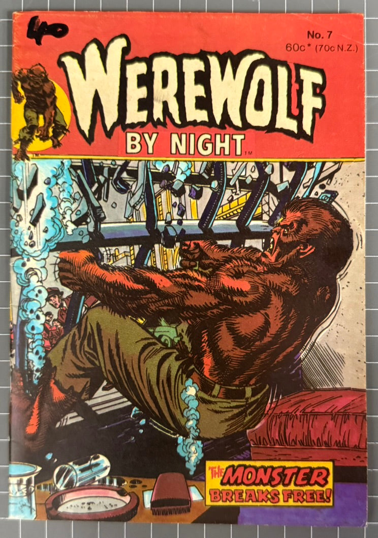 WEREWOLF BY NIGHT #7 [YAFFA PUBLISHING] AUSTRALIAN MARVEL DIGEST COMIC 1981