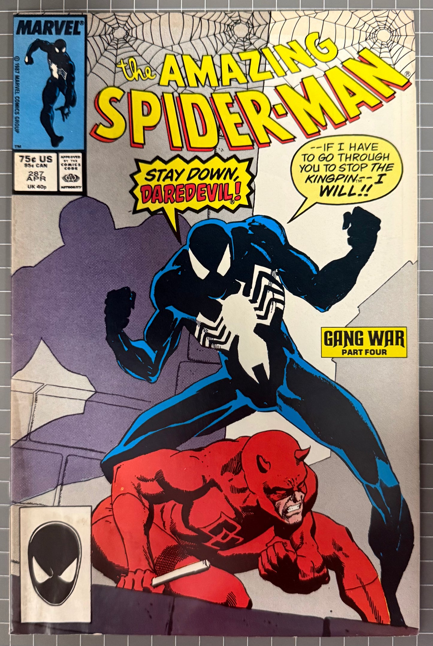 THE AMAZING SPIDER-MAN #287 [MARVEL COMICS] *GANG OF WAR PART 4* 1987 VG