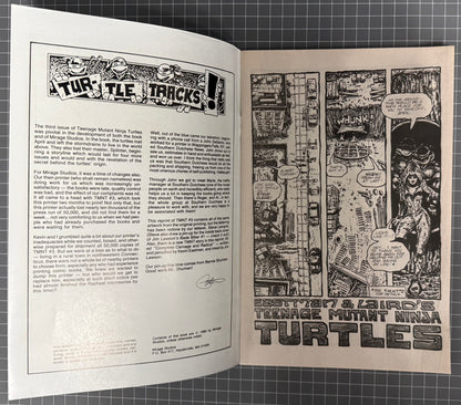 🔑 TEENAGE MUTANT NINJA TURTLES #3 (TMNT) [MIRAGE] 2ND PRINT COMIC 1988 FN/VF