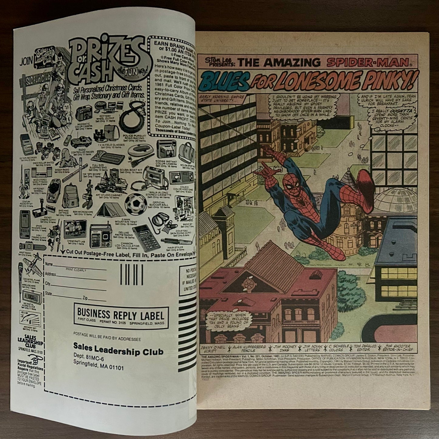 THE AMAZING SPIDER-MAN #221 [MARVEL COMICS] DIRECT 1981 VF+